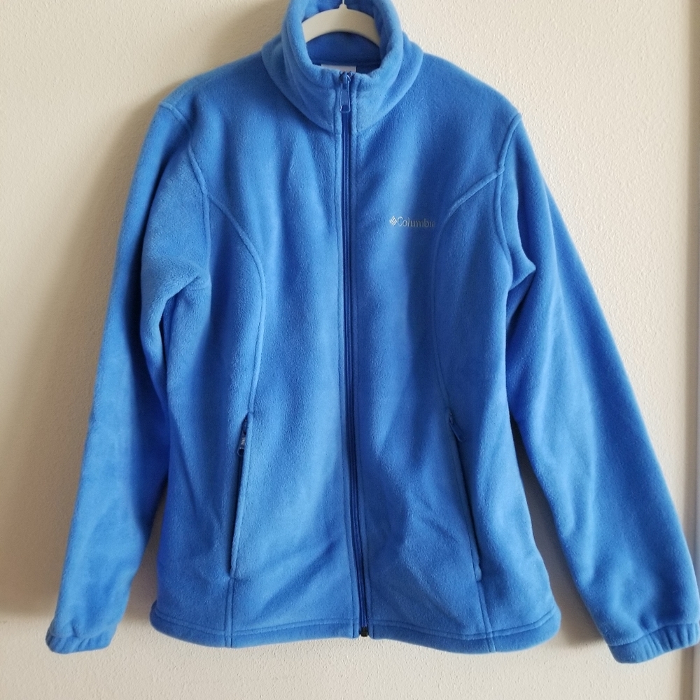 COLUMBIA BLUE FLEECE ZIP UP JACKET - Picture 2 of 6